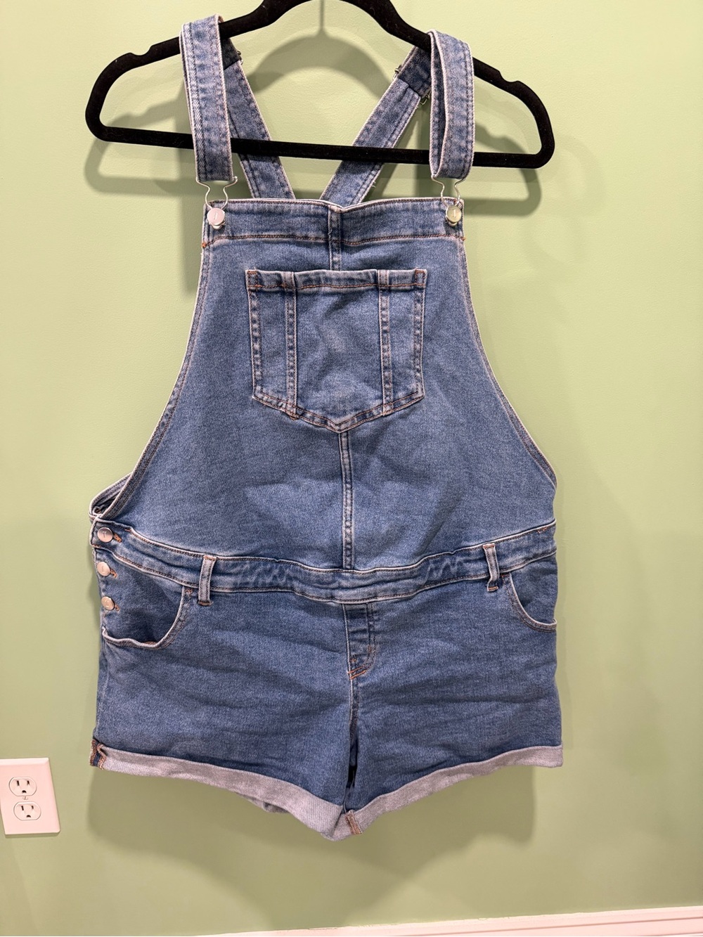 Ingrid & Isabel Medium Blue Denim Short Overalls